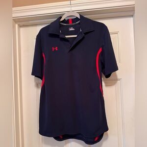 Men’s Under Armour HeatGear Navy Shirt with Red Detail
